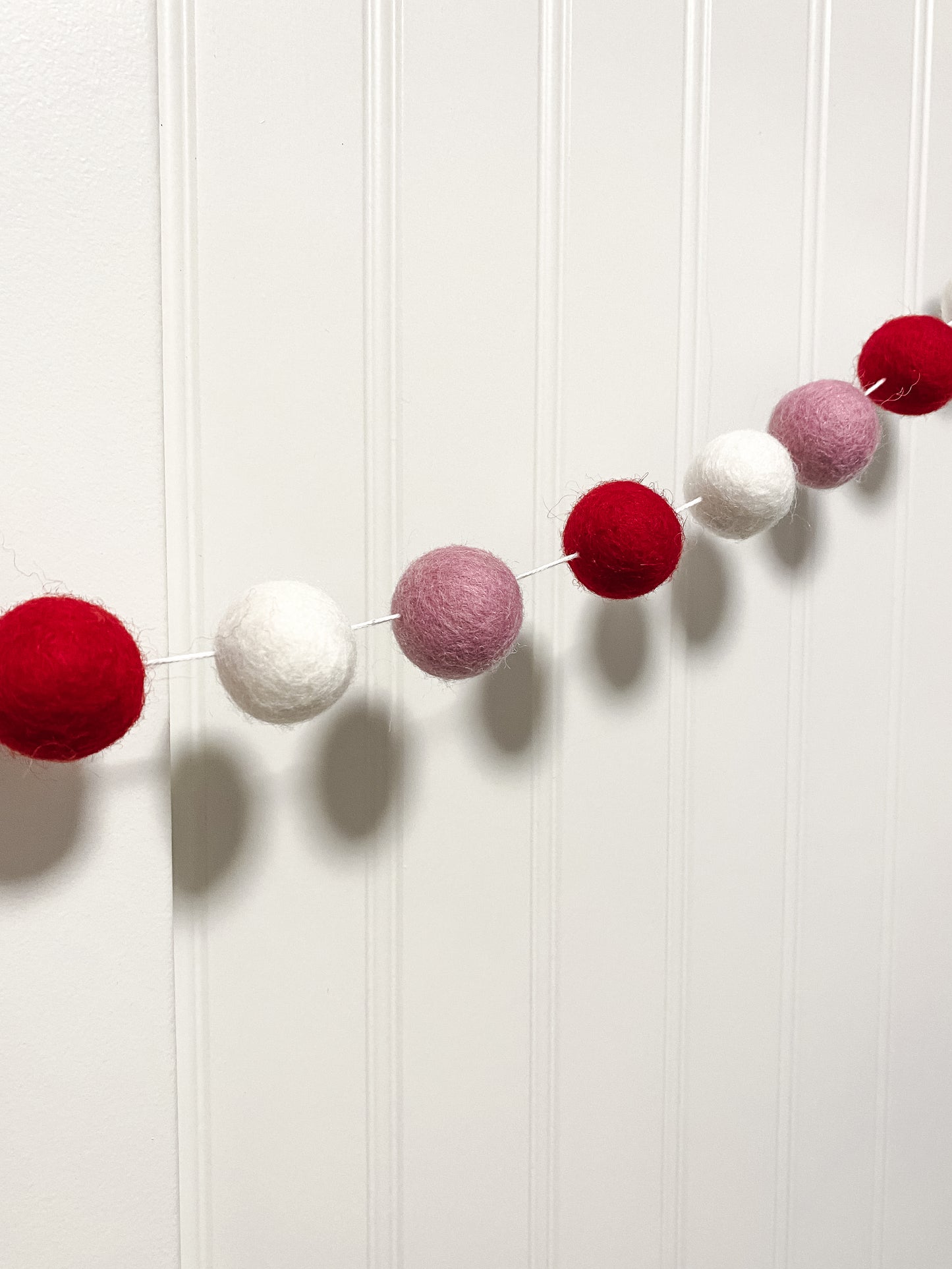 Hearts Felt Ball Garland