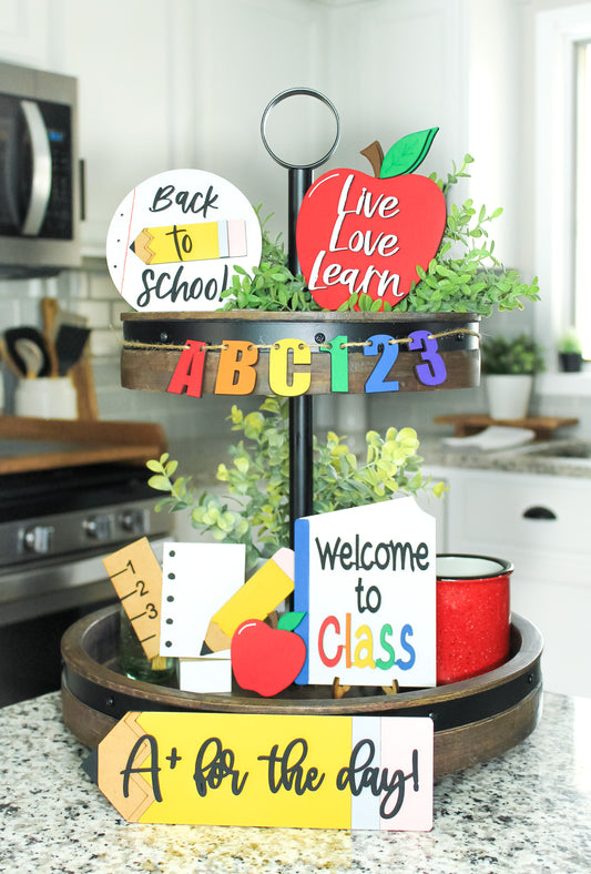 Back To School Tray Decor Set