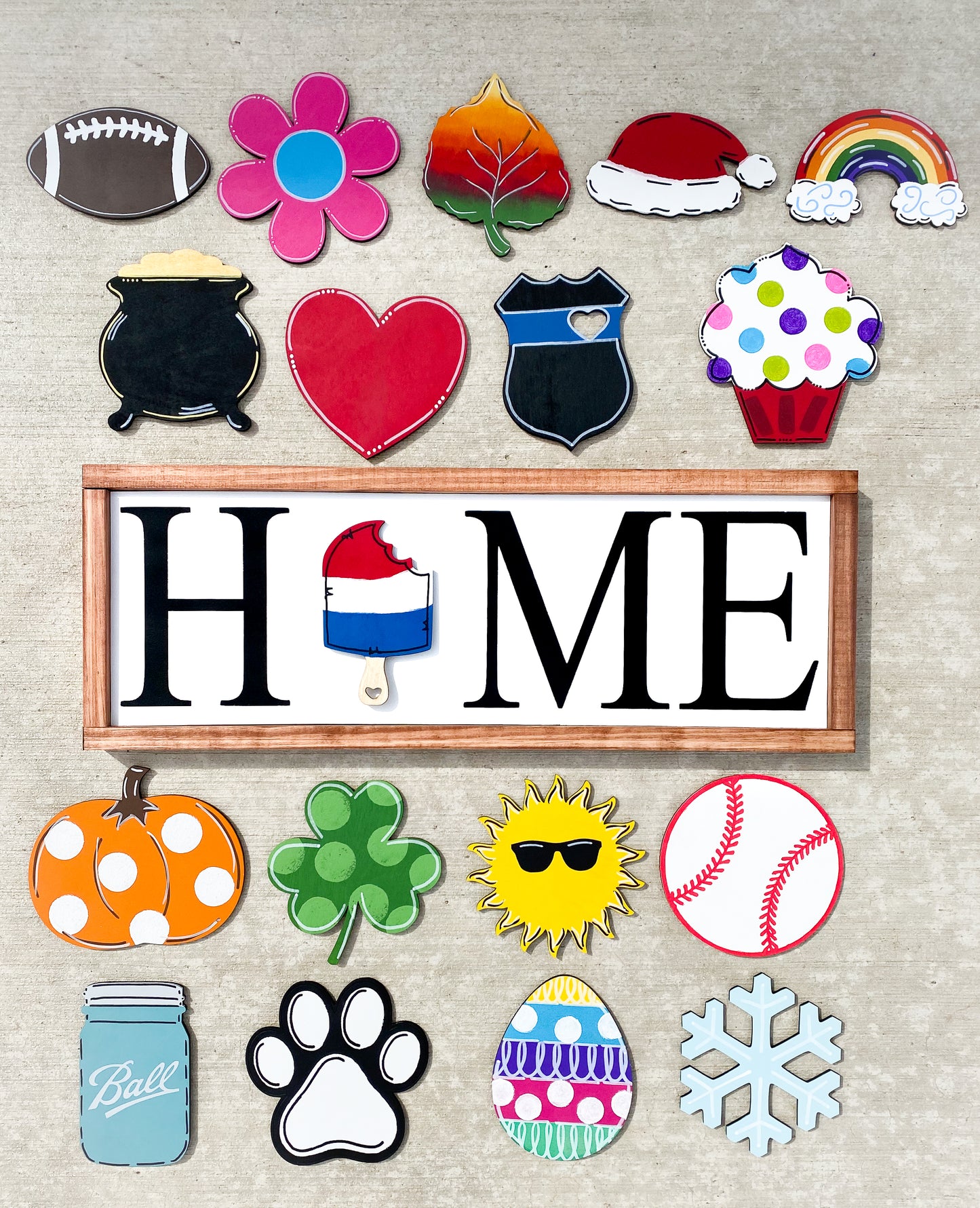 Interchangeable Home Wood Sign