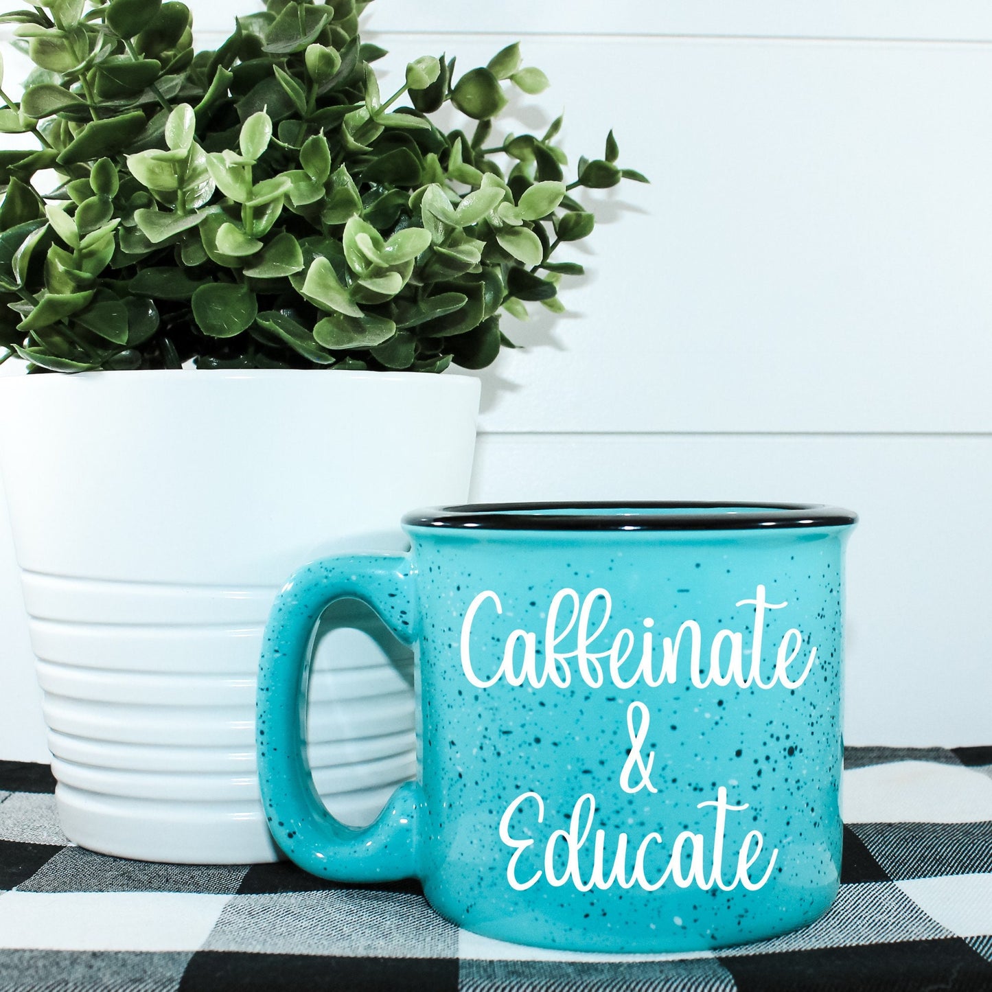 Caffeinate And Educate Campfire Mug
