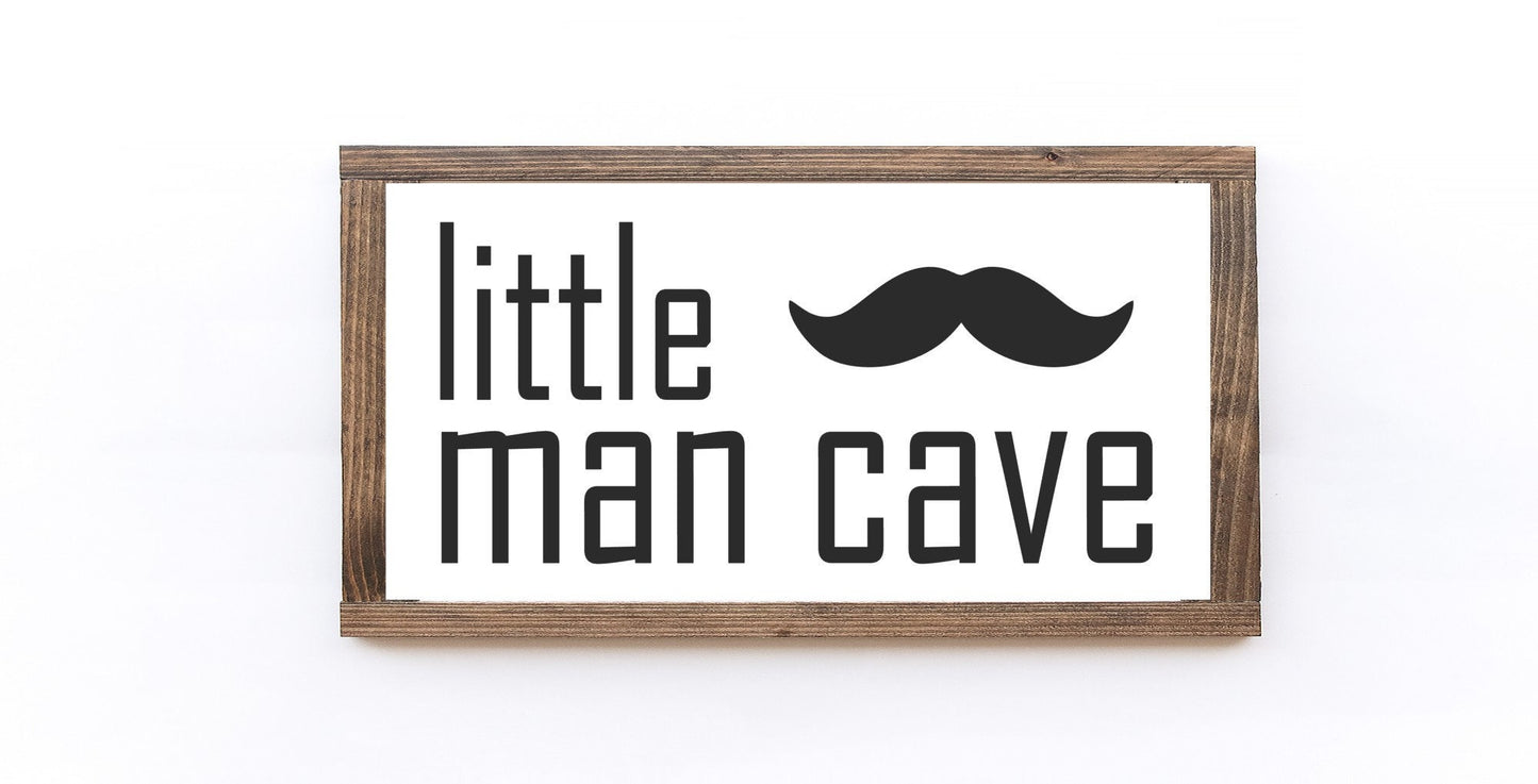 Little Man Cave Wood Sign