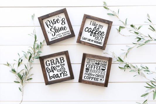 Coffee Wood Signs