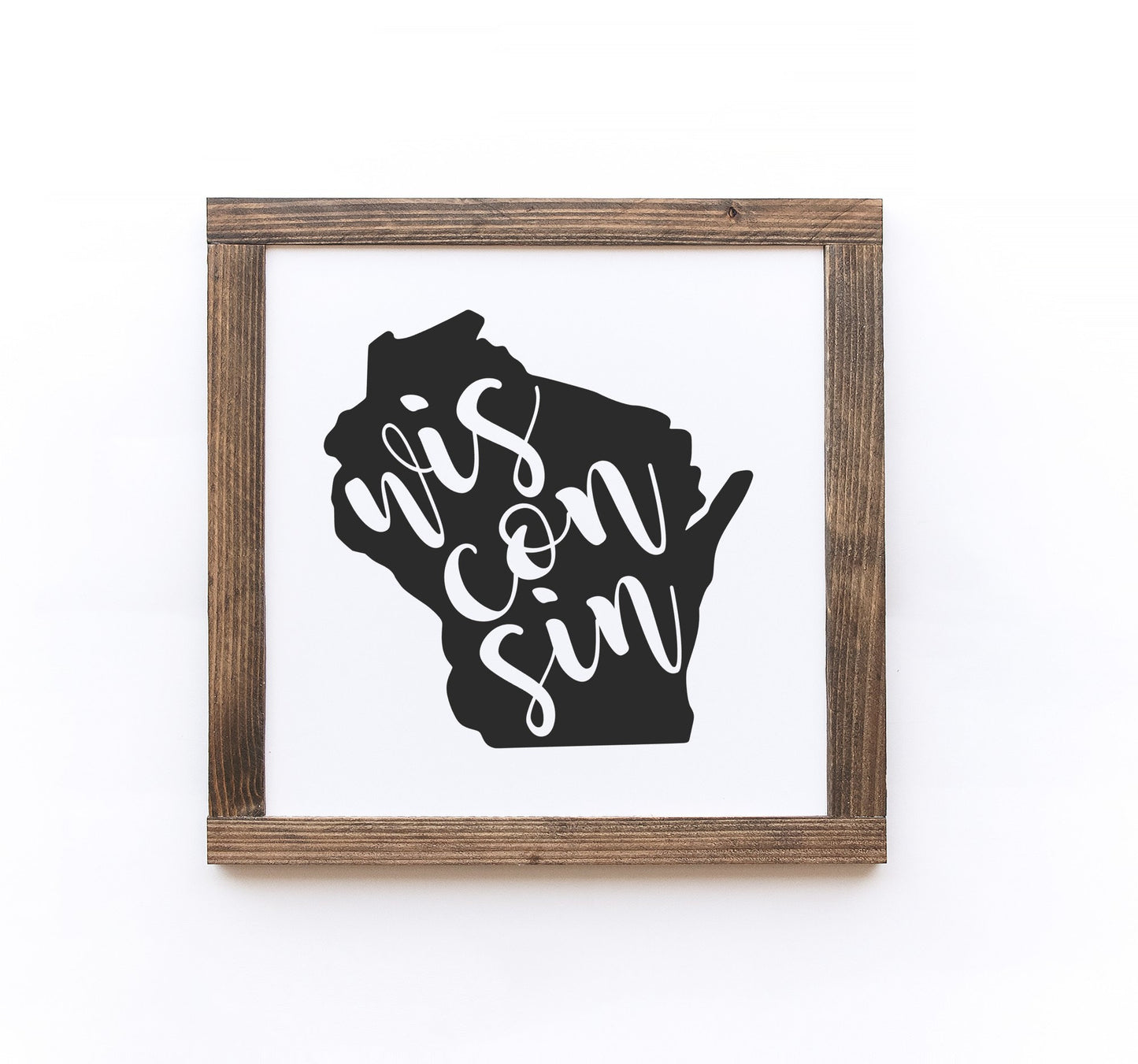Wisconsin Wood Sign