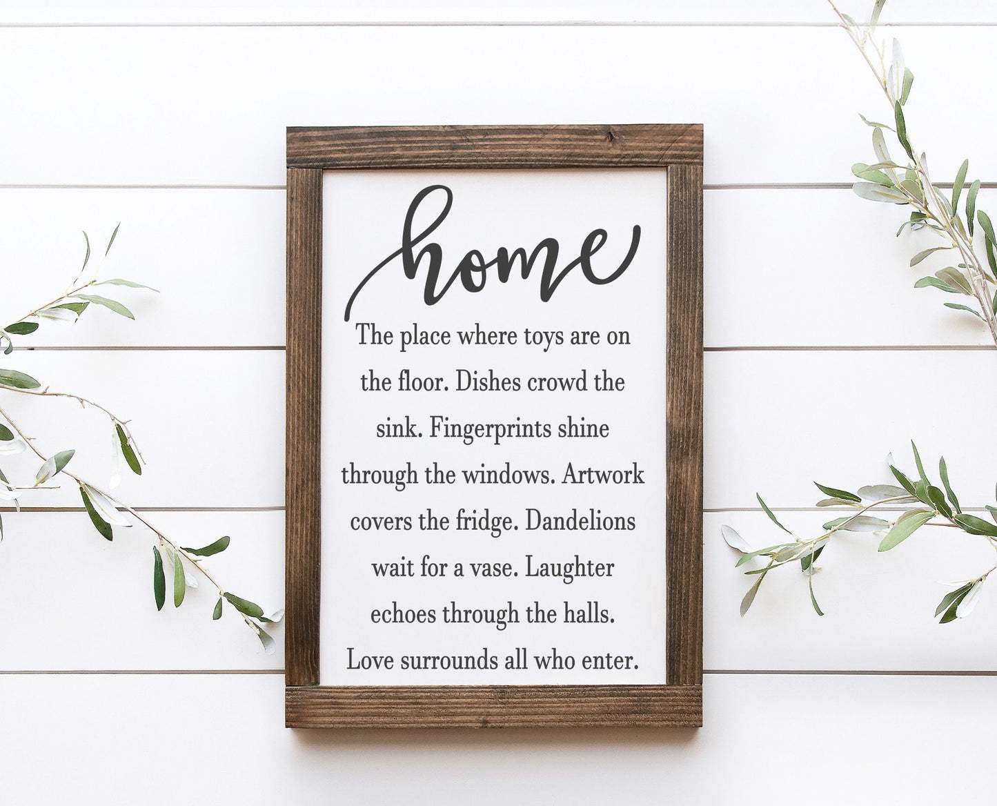 Home Description Wood Sign