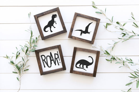 Dinosaur Wood Signs