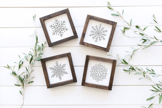 Snowflake Wooden Sign