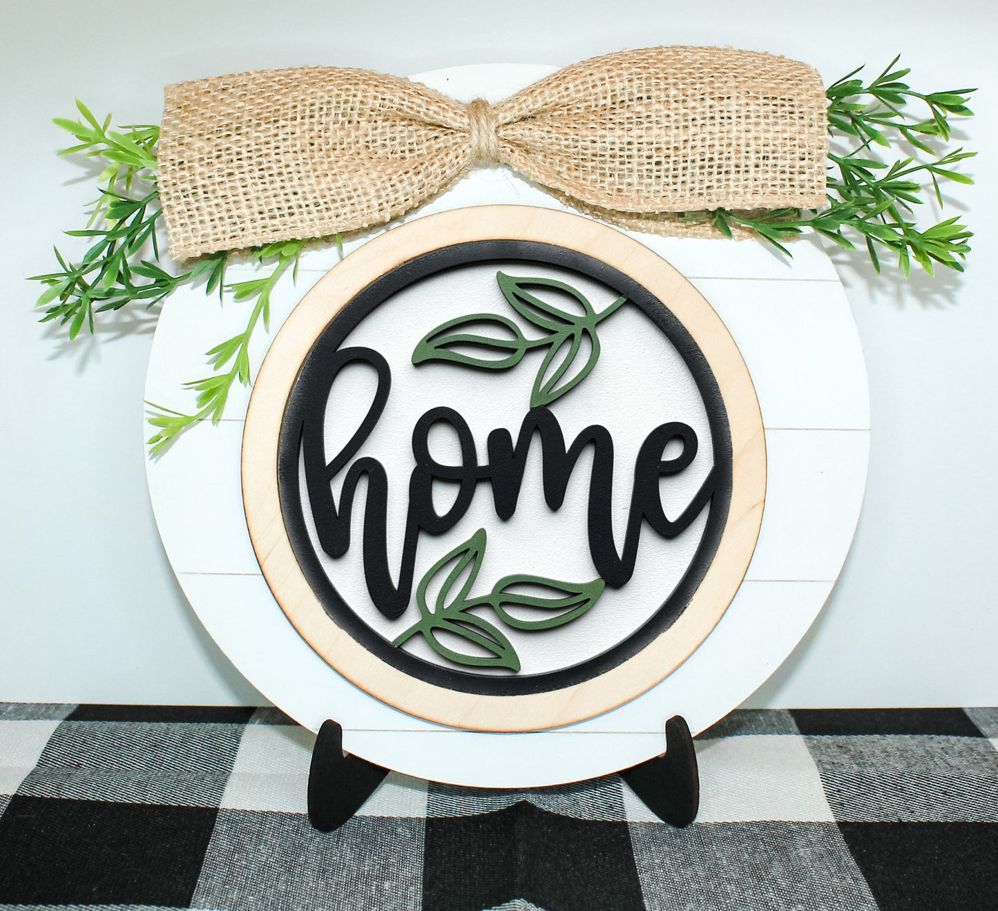 Circle Interchangeable Sign with Home Insert